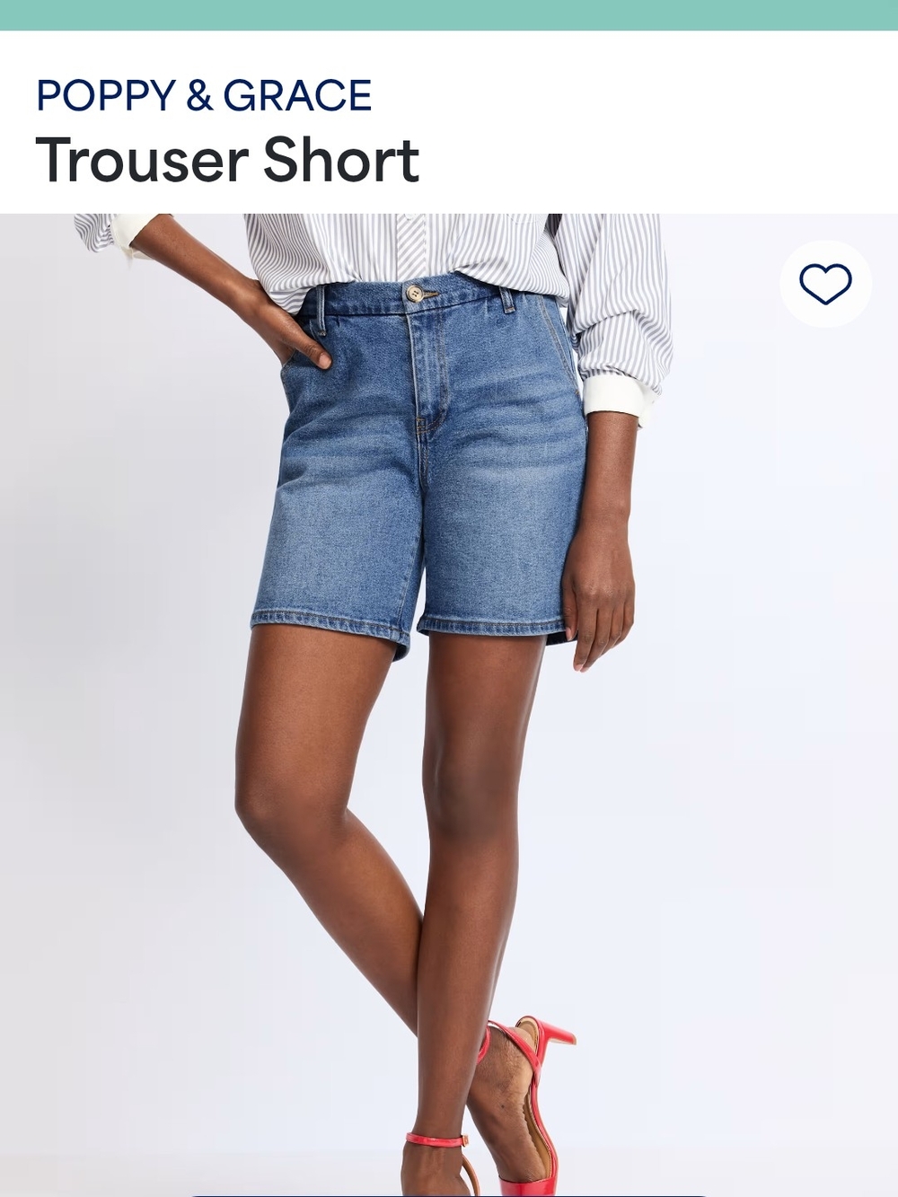 Mid-Rise Trouser Jean Shorts - Classic Blue Stitch Fix